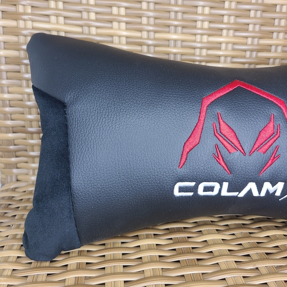 Colamy Pillow Gaming Chair Accessory Comfortable Leather-Like Material Black Red - Picture 3 of 10
